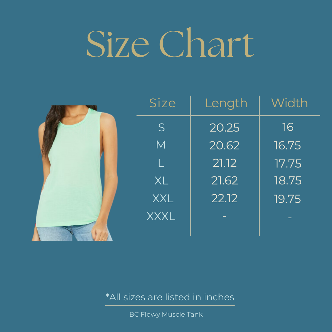 CND Gold+Teal Logo Ladies' Flowy Muscle Tank