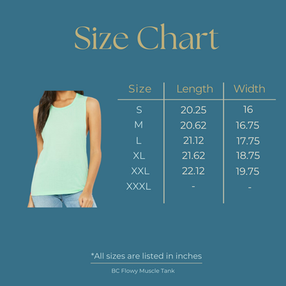 CND Teal+Blue Logo Ladies' Flowy Muscle Tank