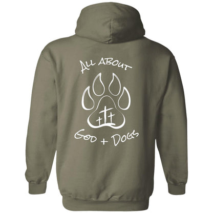 God+Dogs Unisex Pullover Hoodie (White Print)