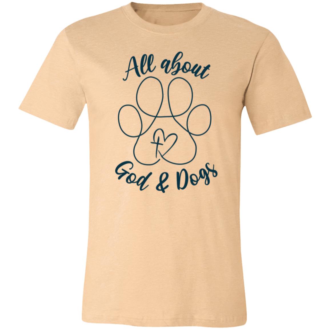 God+Dogs Unisex Fit Tee (Front Print-Blue)