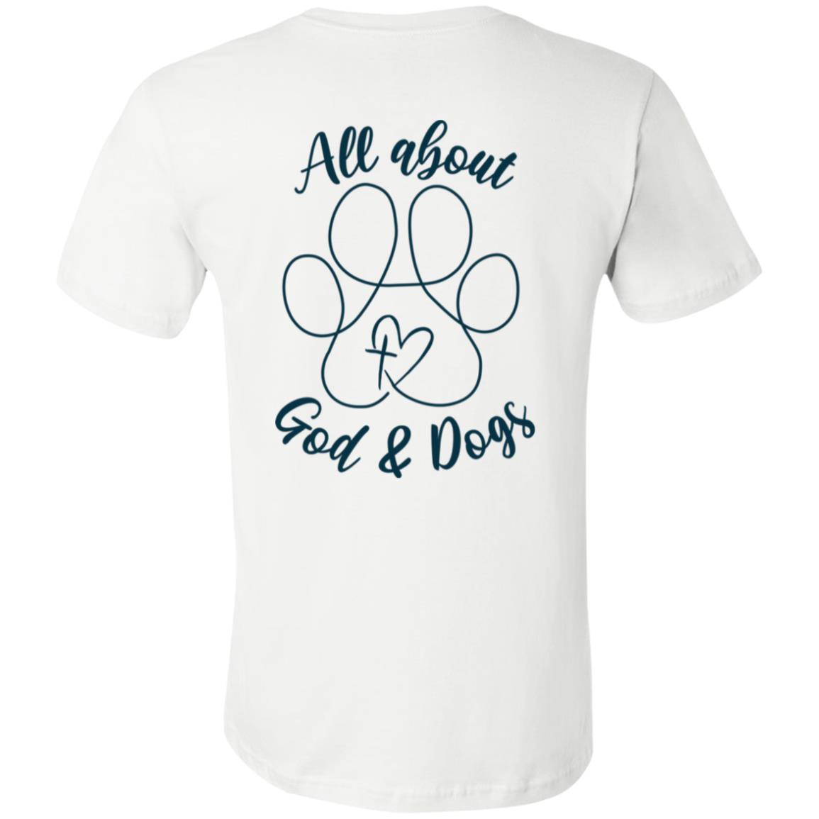 God+Dogs Unisex Fit Tee (Back Print-Blue)