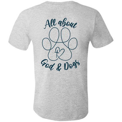 God+Dogs Unisex Fit Tee (Back Print-Blue)