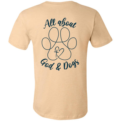 God+Dogs Unisex Fit Tee (Back Print-Blue)