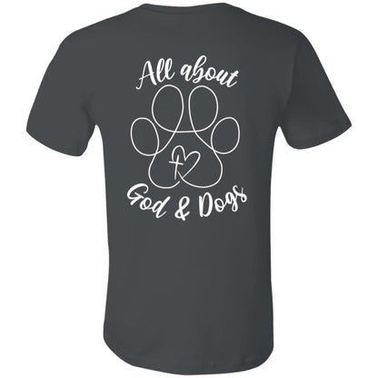 God+Dogs Unisex Fit Tee (Back Print-White)