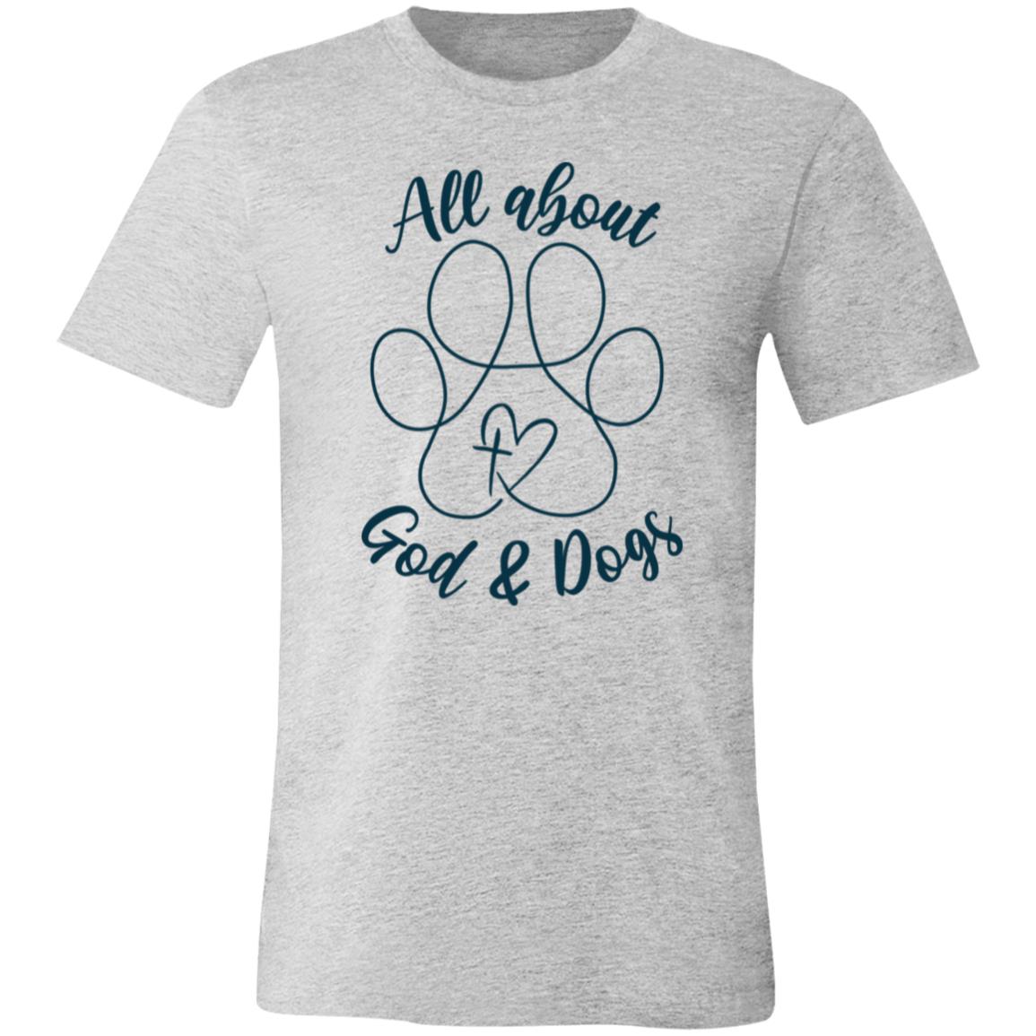 God+Dogs Unisex Fit Tee (Front Print-Blue)