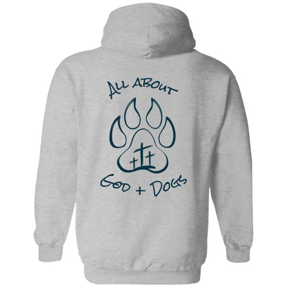 God+Dogs Unisex Pullover Hoodie (Blue Print)