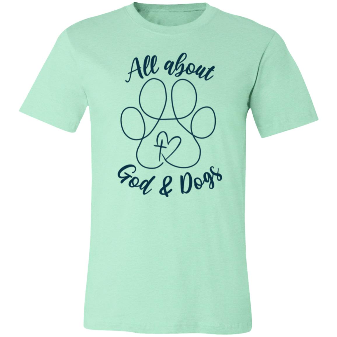 God+Dogs Unisex Fit Tee (Front Print-Blue)