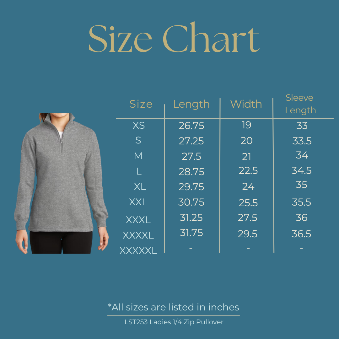 CND Ladies 1/4 Zip Pullover Sweatshirt