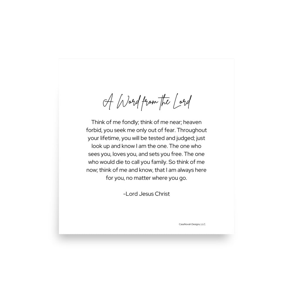 A Word from the Lord Print