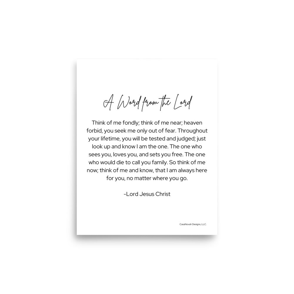 A Word from the Lord Print