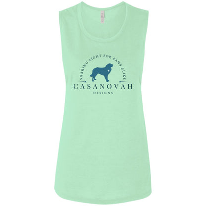 CND Teal+Blue Logo Ladies' Flowy Muscle Tank