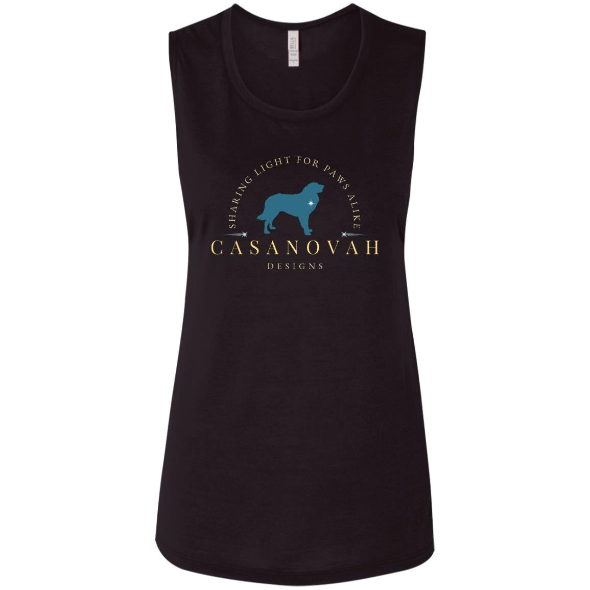 CND Gold+Teal Logo Ladies' Flowy Muscle Tank