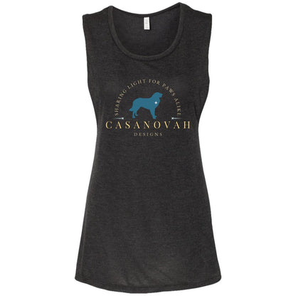 CND Gold+Teal Logo Ladies' Flowy Muscle Tank