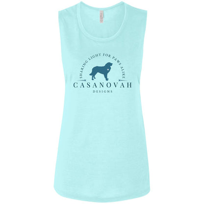 CND Teal+Blue Logo Ladies' Flowy Muscle Tank